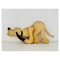 Vintage wooden Pluto dog, 1950s