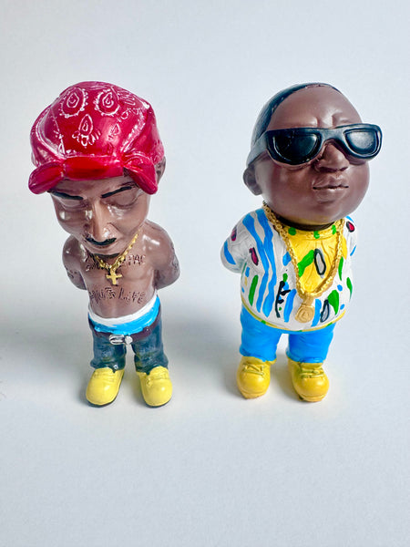 Tupac and Biggie Resin Figures, Set of Two