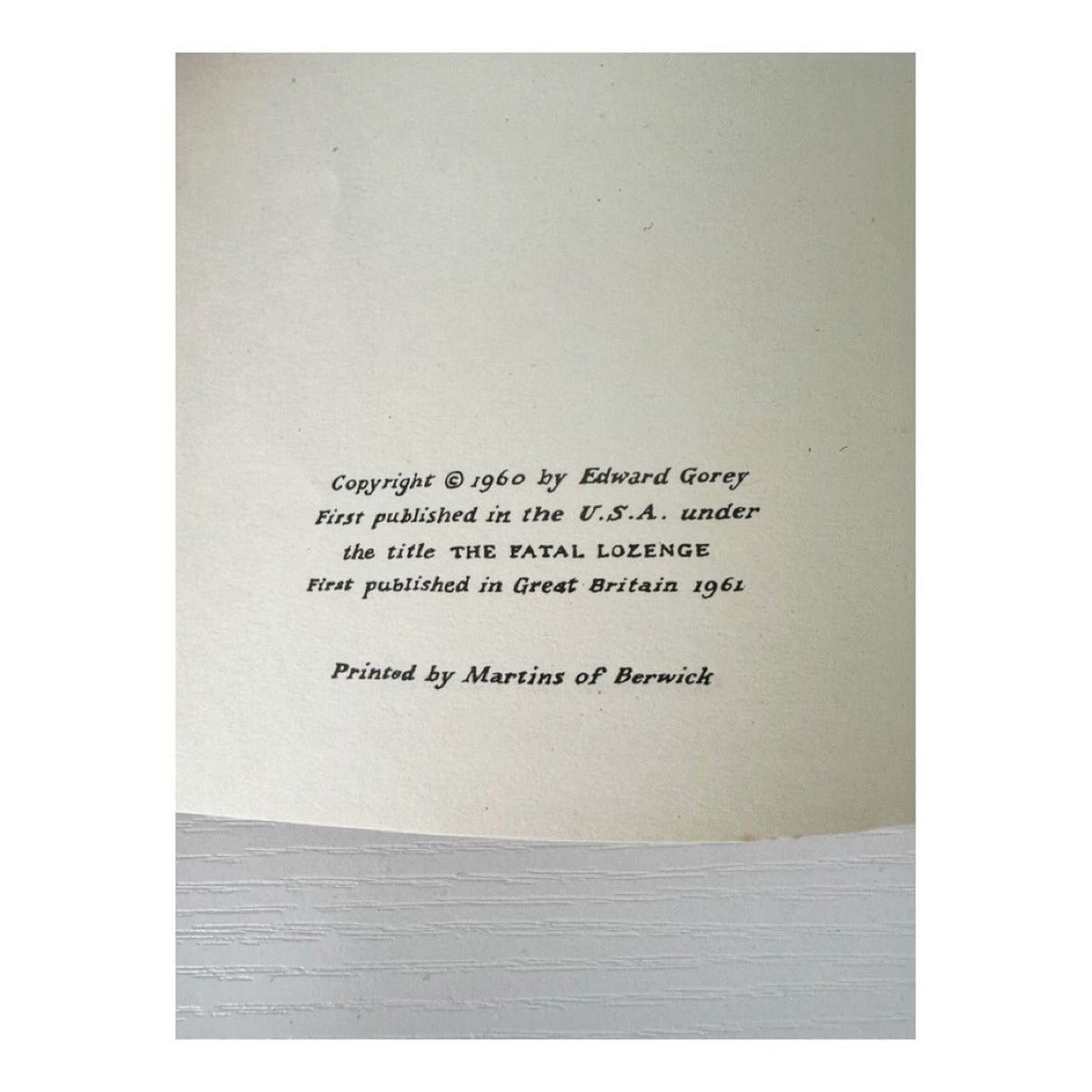 The Gorey Alphabet, First Edition, 1961 – Colourful Fable