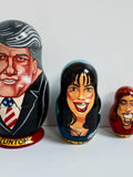 Bill Clinton (and his Leading Ladies) Nesting Dolls, 1990s