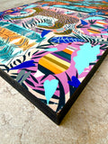 Leopard Painting, Acylic on Wood