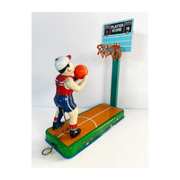 Vintage Tinplate Basketball Toy