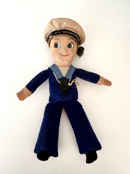 Cloth Sailor Doll by Norah Wellings, 1950s