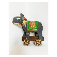 Hand-painted Wooden Pull Toys on Wheels, 1950s