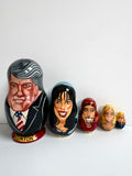 Bill Clinton (and his Leading Ladies) Nesting Dolls, 1990s