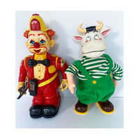 Bump N Benny Vintage Toy Fireman and Cow, 1980s