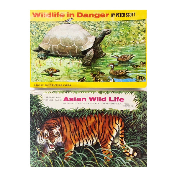 Set of Two Brooke Bond Picture Card Books on Wildlife, 1950s