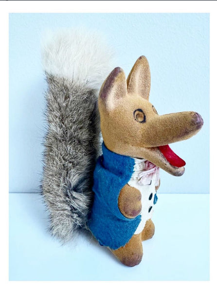 Vintage Basil Brush Toy with Fur Tail, 1970s