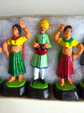 Set of vintage Indian Musician Figures