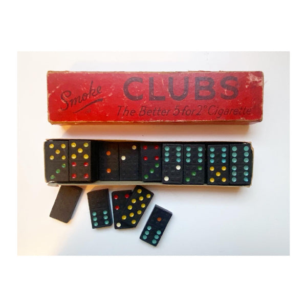 Clubs Dominoes Set, 1930s