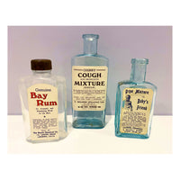 Set of Three Vintage Medicine Bottles, 1940s/50s